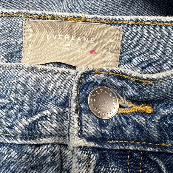 EVERLANE The Relaxed Straight Fit Jeans Blue 25 - Picture 7 of 8